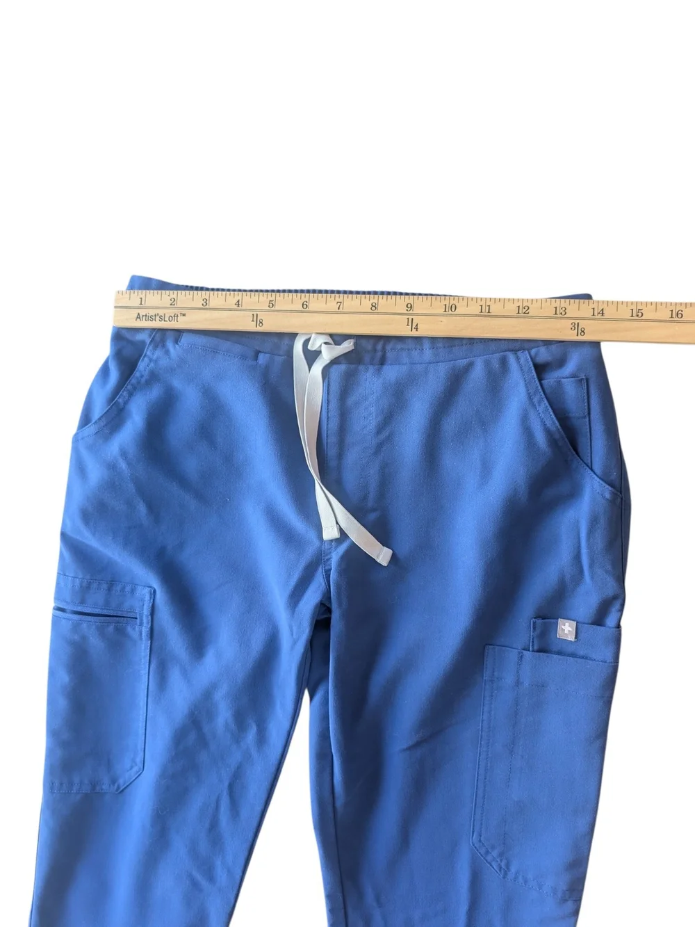 FIGS Technical Collection Royal Blue Scrub Set (XS Top / XS Pants)